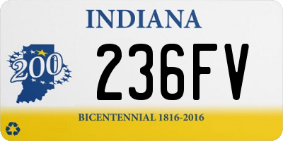 IN license plate 236FV