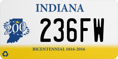 IN license plate 236FW