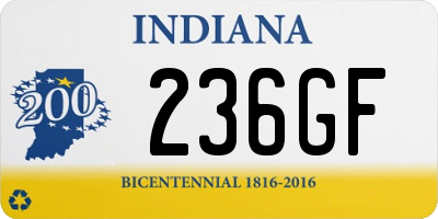 IN license plate 236GF