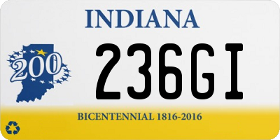 IN license plate 236GI