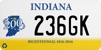 IN license plate 236GK