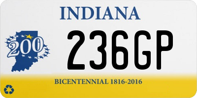 IN license plate 236GP