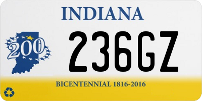 IN license plate 236GZ