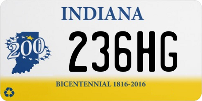 IN license plate 236HG