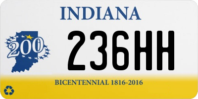 IN license plate 236HH