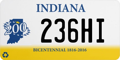 IN license plate 236HI