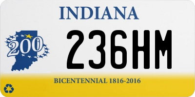 IN license plate 236HM