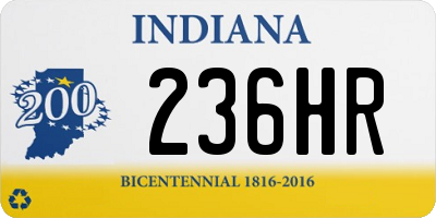 IN license plate 236HR