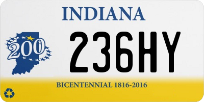 IN license plate 236HY