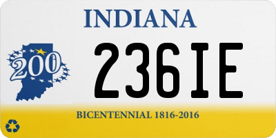 IN license plate 236IE