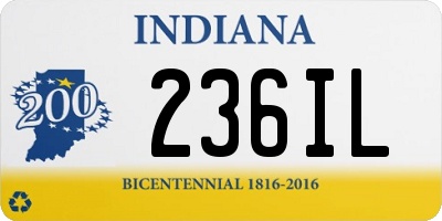 IN license plate 236IL