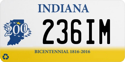 IN license plate 236IM