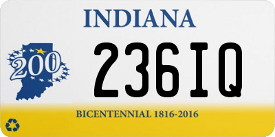 IN license plate 236IQ