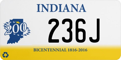 IN license plate 236J