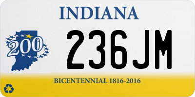 IN license plate 236JM