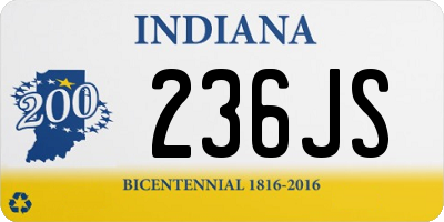 IN license plate 236JS