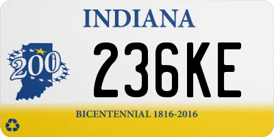 IN license plate 236KE