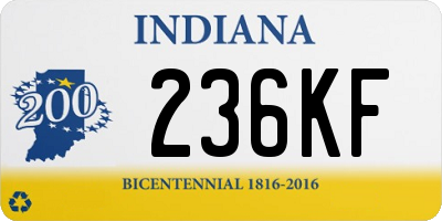 IN license plate 236KF