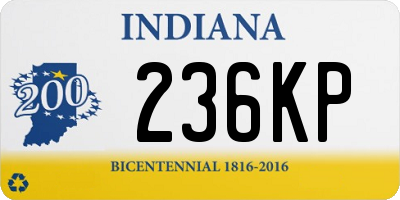 IN license plate 236KP