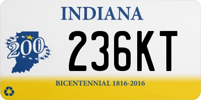 IN license plate 236KT