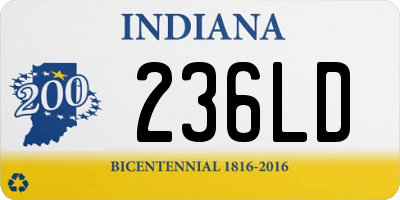 IN license plate 236LD