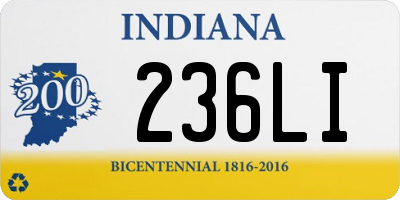 IN license plate 236LI