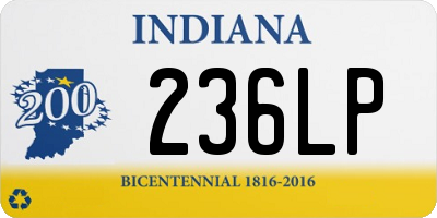 IN license plate 236LP