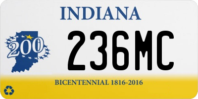 IN license plate 236MC