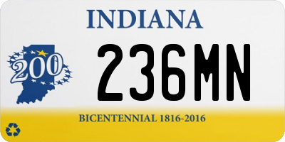 IN license plate 236MN