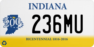 IN license plate 236MU