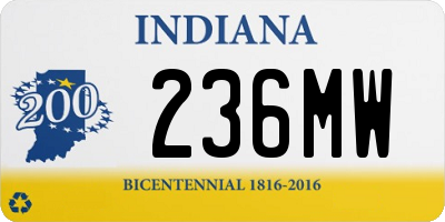 IN license plate 236MW