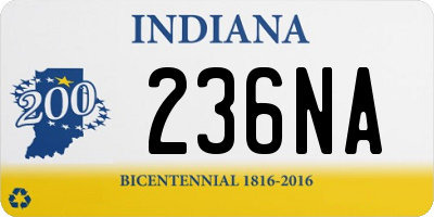 IN license plate 236NA