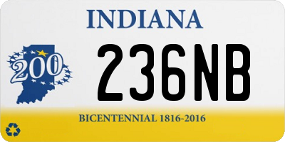 IN license plate 236NB