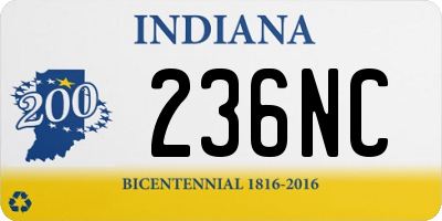 IN license plate 236NC