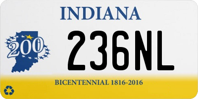 IN license plate 236NL