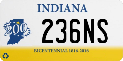 IN license plate 236NS