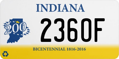 IN license plate 236OF