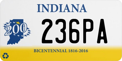IN license plate 236PA