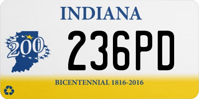 IN license plate 236PD