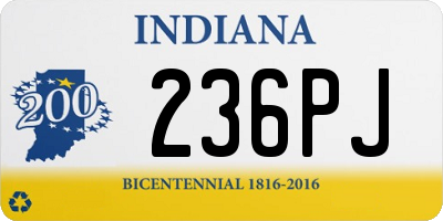 IN license plate 236PJ