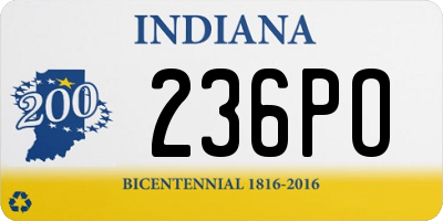 IN license plate 236PO