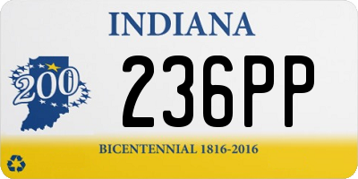 IN license plate 236PP