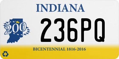 IN license plate 236PQ