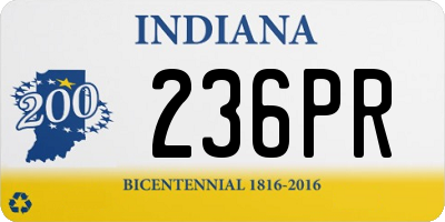 IN license plate 236PR