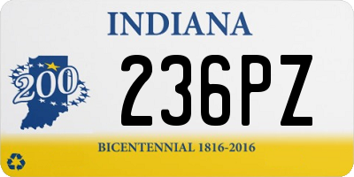 IN license plate 236PZ