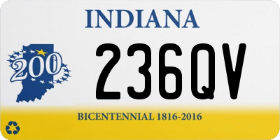 IN license plate 236QV