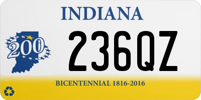 IN license plate 236QZ