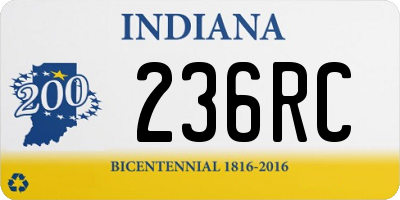 IN license plate 236RC