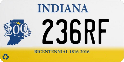 IN license plate 236RF