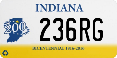 IN license plate 236RG